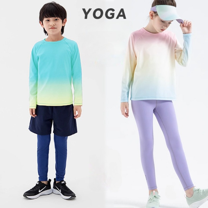 Yoga Fitness Girl - Camicie da yoga per bambini Manica