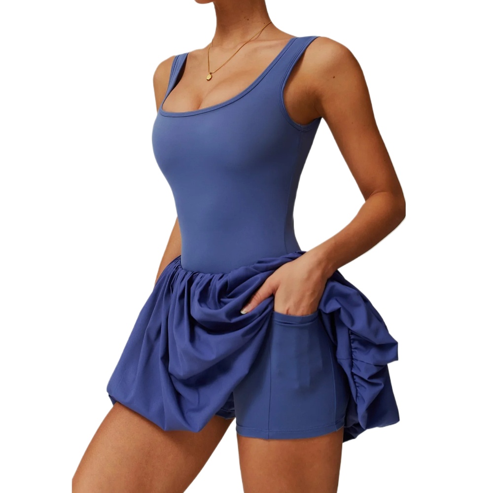 Yoga Fitness Dress - Tuta da Yoga Antiriflesso da Donna,