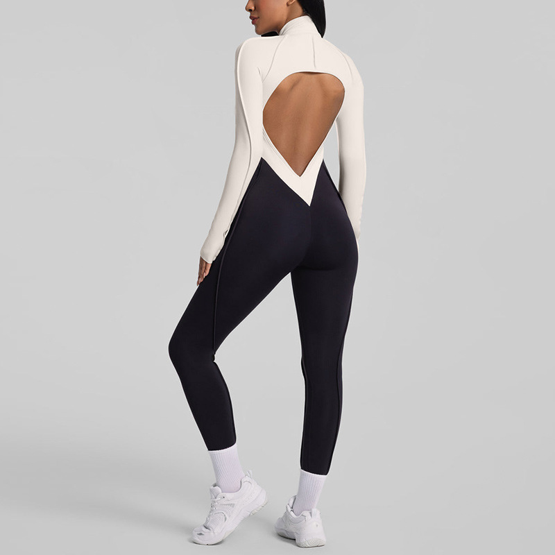 Yoga Fitness Girl - Tuta da yoga modellante con schiena