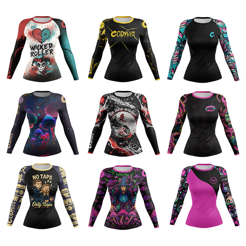 Yoga Fitness Jiu Jitsu - Maglietta Sportiva a Compressione per Donne