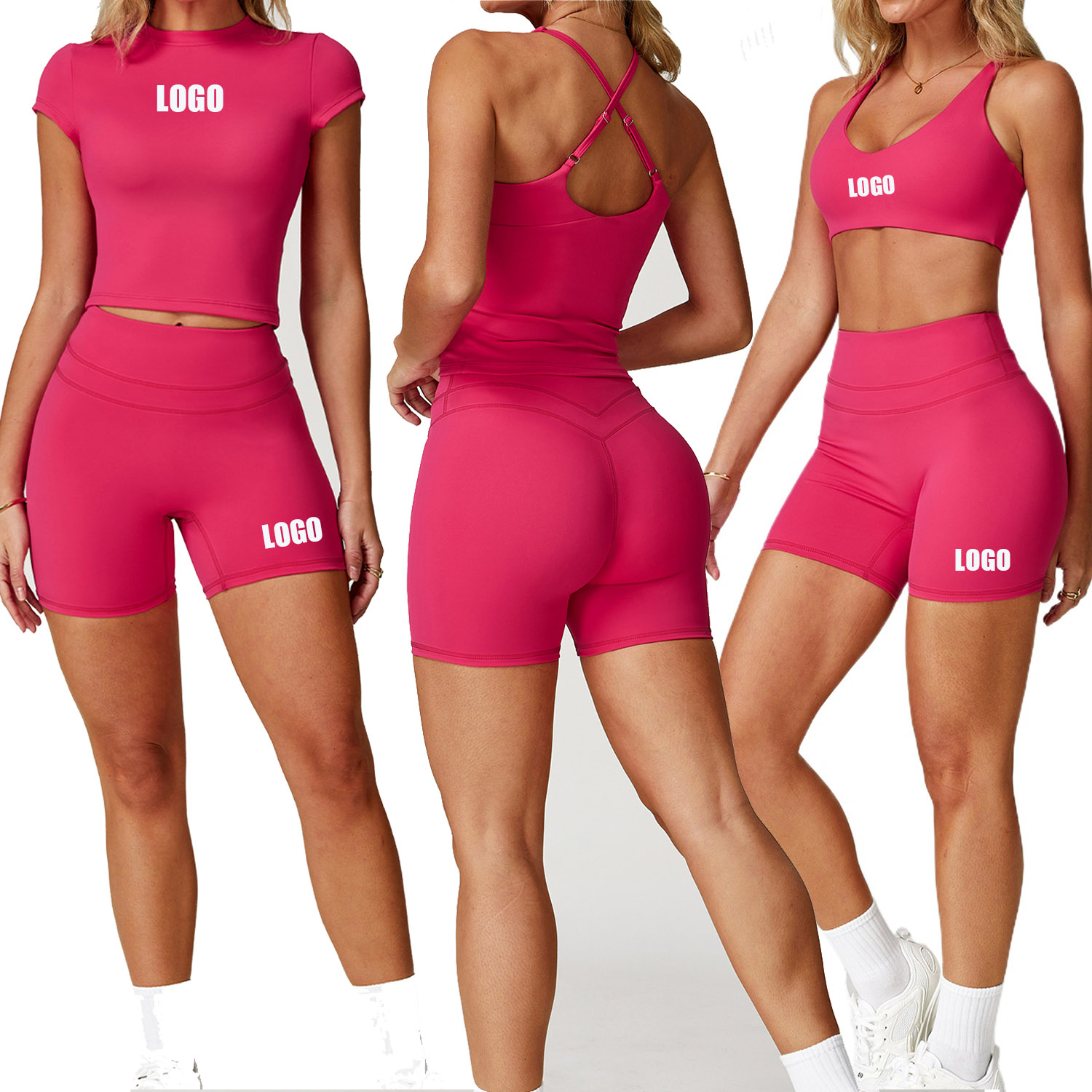 Yoga Fitness Logo - LOGO personalizzato da donna macinazione tuta