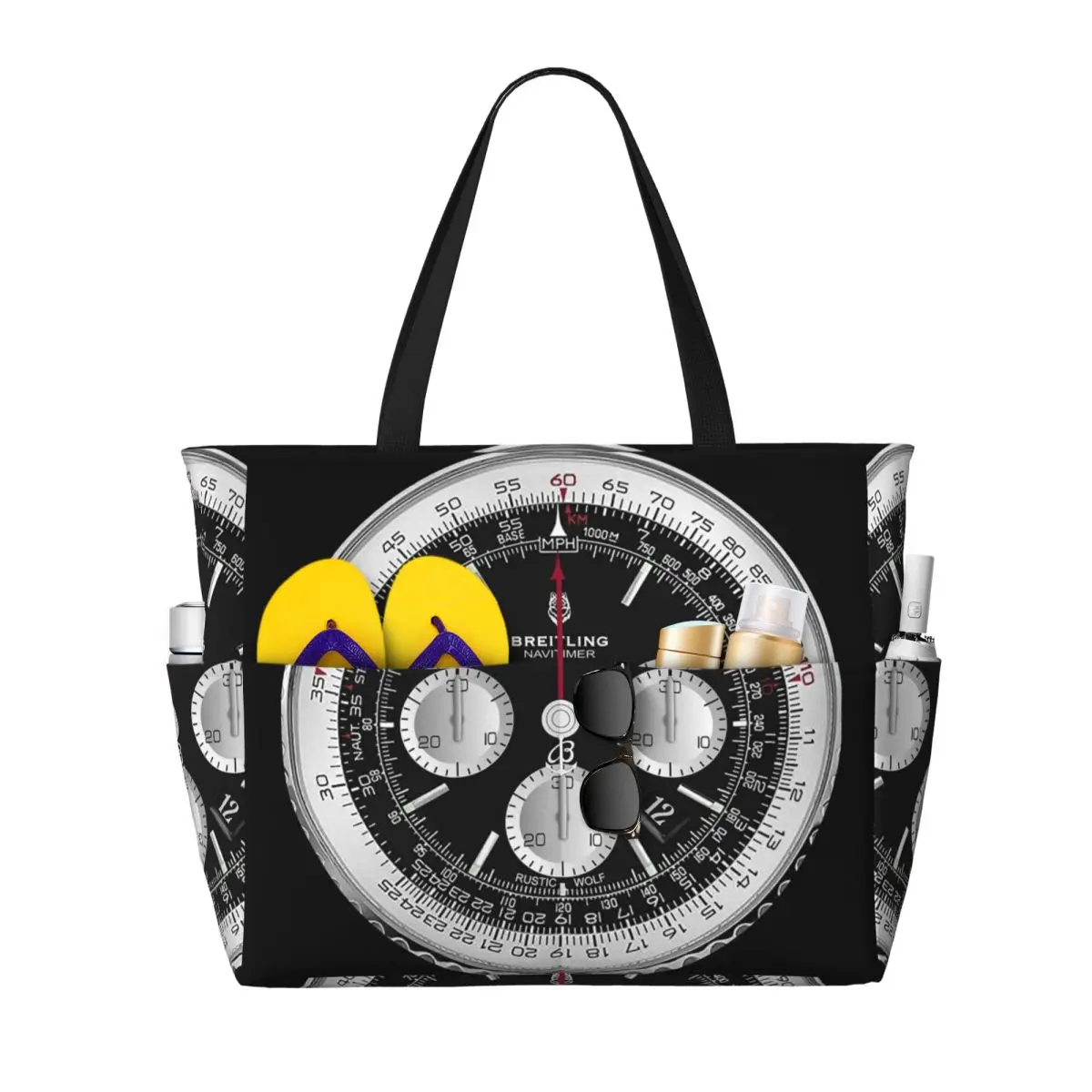Yoga Fitness Watch - Borsa tote nera di lusso con