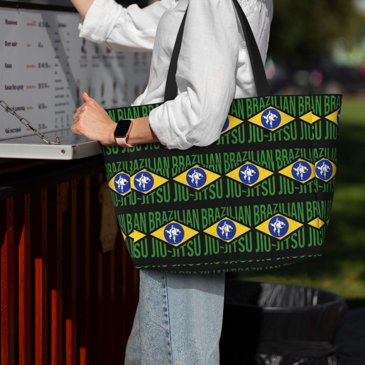 Yoga Fitness Jiu Jitsu - Borsa tote da spiaggia brasiliana Jiu-Jitsu