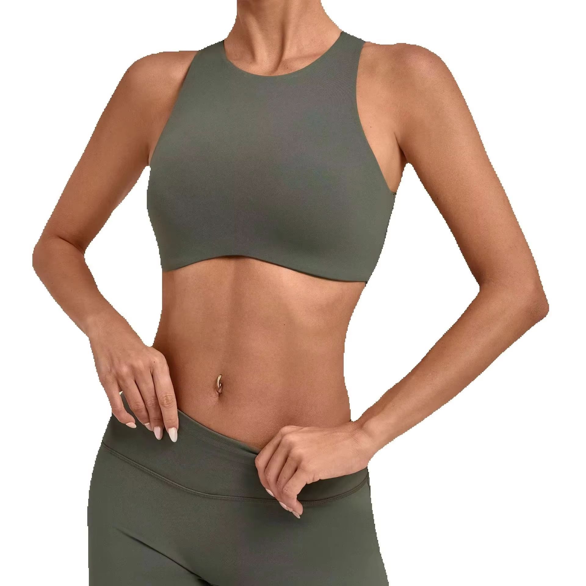 Yoga Fitness Logo - Reggiseno Sportivo da Donna a Collo