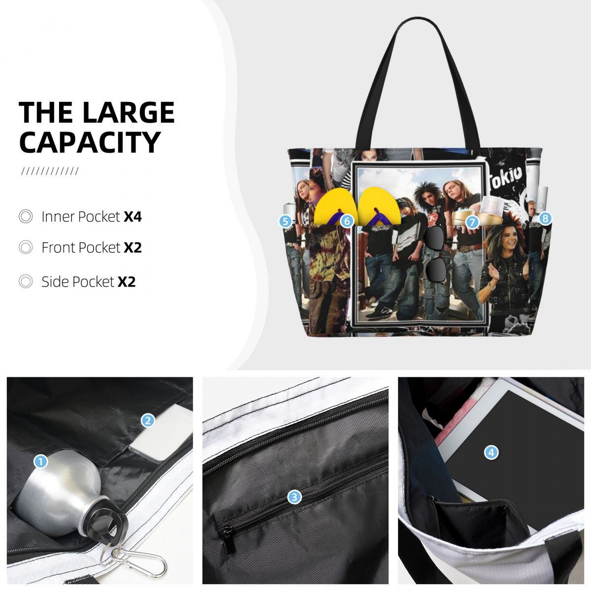 Borsa da spiaggia con emblema  - Yoga Fitness Hotel recensione e prezzo