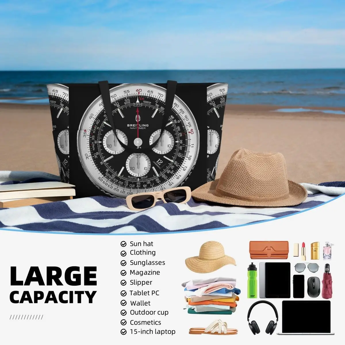 Borsa tote nera di lusso con q - Yoga Fitness Watch recensione e prezzo